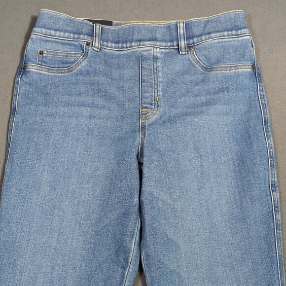 Spanx Jeans Women's L Stonewashed Blue Flare High Rise SPANXshape EveryWear NWT - Picture 5 of 16